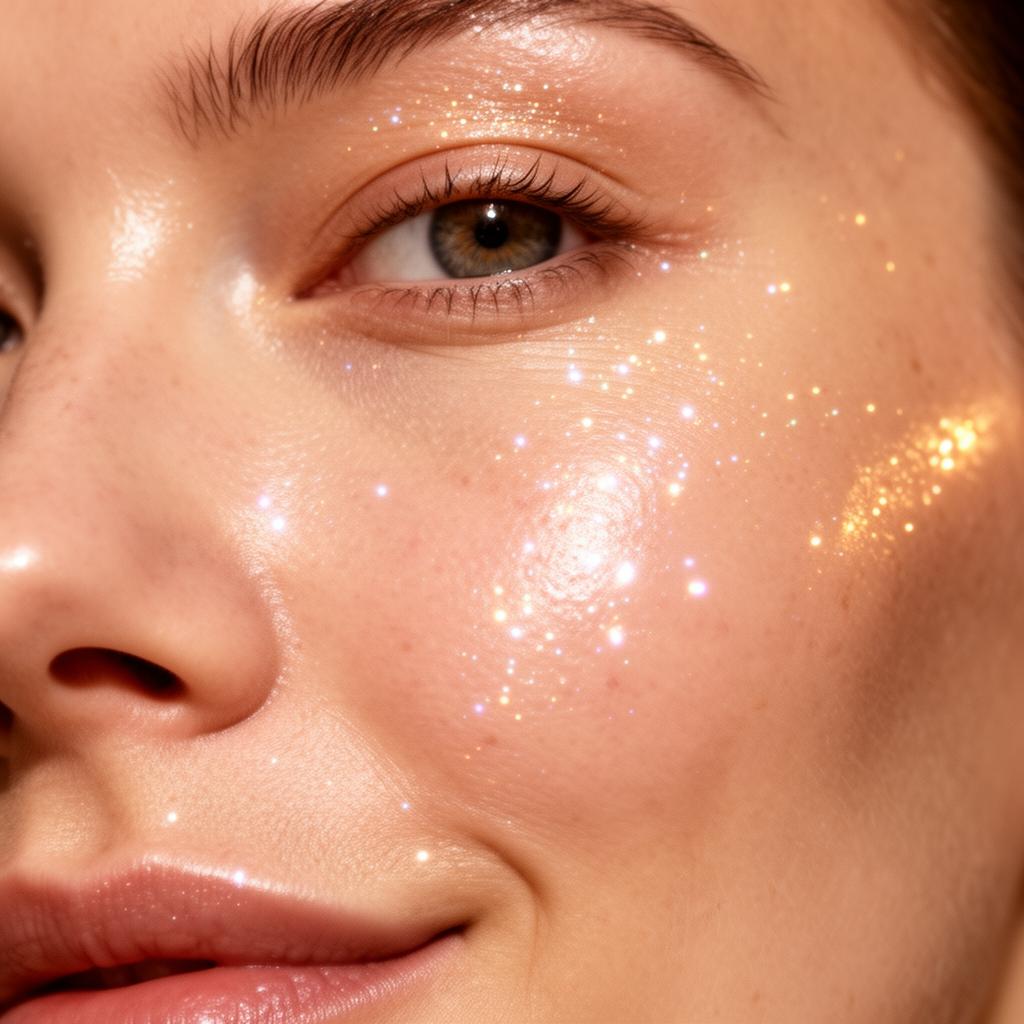 Close-up of glowing healthy skin texture representing anti-aging benefits